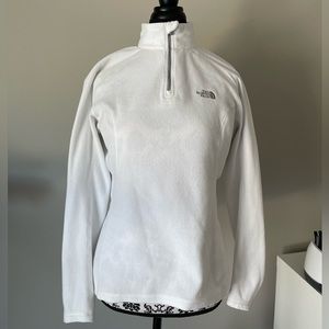 The North Face fleece white half zip M